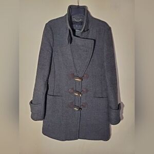 Banana Republic Grey Wool Toggle Coat Size M